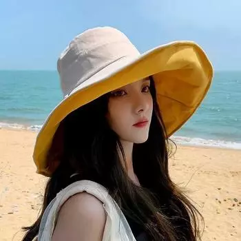Summer Brimmed Wide Fishermans Hat With Two Sided Designs For Daily Wear