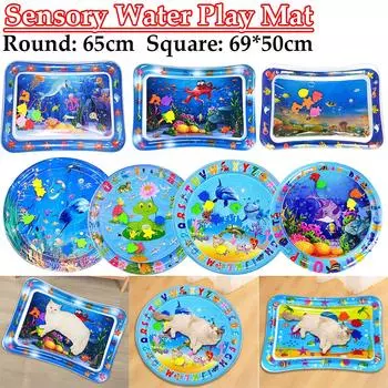 Summer Cat Dog Water Sensory Play Mat Bed Cushion Ice Pad Dogs Sleeping Cooling Square Mat for Puppy Cats Pet Cool Cold Play