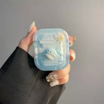 Summer Cute Three-Dimensional Dolphin for Airpods3 Apple Protective Case Bluetooth Wireless AirPods Pro2 Generation Earphone Case airpods pro2 Stereo Dolphin [Single Shell]]