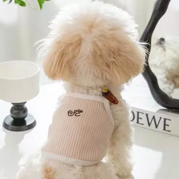 Summer Dog Clothes Suspender Vest for Small Dogs Puppy Costume Chihuahua Clothing Pet Outfits Cat Dog T Shirt Dog Cooling Vest XS розовый
