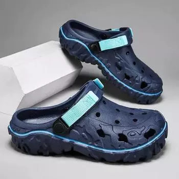 Summer Men s Lightweight EVA Sandals Men s Casual Shoes Men s Home Garden Outdoor Shoes Casual Beach Flat Shoes 40 синий