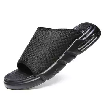 Summer Men Slides Slide Slippers Home Indoor Shoes House Beach Outside Slipers Slipper Sleepers Soft Hot Sale Big Size 43 44 38 чёрный