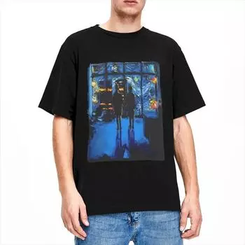 Summer Men Women s Fight Club Van Gogh Shirt Accessories Cotton Tops T-shirt Amazing Tees S чёрный