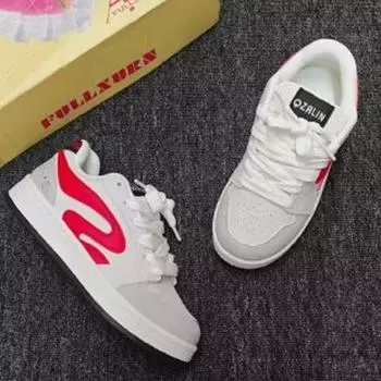Summer new bread shoes original niche lightning low-top board shoes women s retro casual white shoes 35