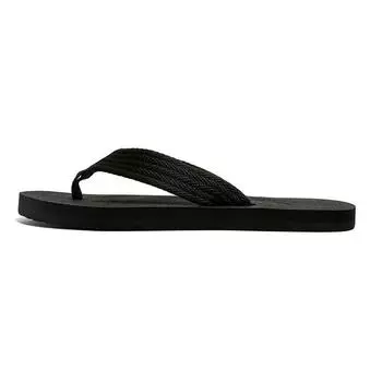 Summer new British flip-flops men s casual non-slip deodorant can wear beach slippers 38 чёрный