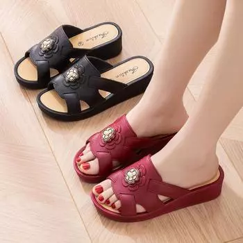 Summer New Ladies Slippers Thick Sole Soft Comfortable Non-Slip Casual Sandals for Women Outdoor Wear 36-40