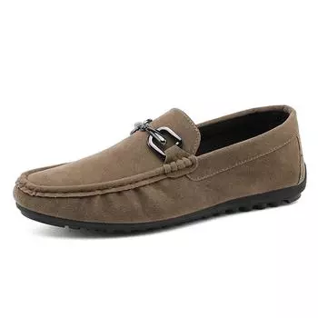 Summer New Men s Fashion, Casual, Lightweight, Soft, Comfortable Driving Flat Bottom Men s Shoes, Outdoor Walking Slippers 39 темные хаки
