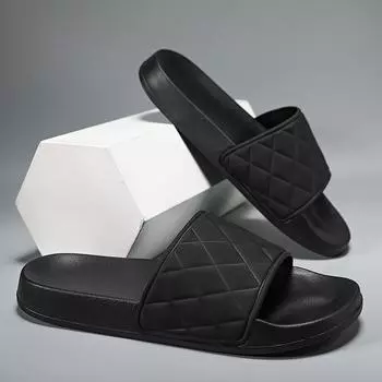Summer new men s flip-flops casual non-slip couple slippers outdoor beach cool slippers 36 чёрный