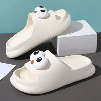 Summer new men s one-word drag thick-soled non-slip and wear-resistant fashion casual simple indoor cool slippers 40-41