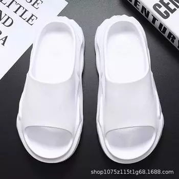 Summer new non-slip and deodorant outer wear wear wear-resistant beach one-word casual outdoor sports slippers 36-37 белый