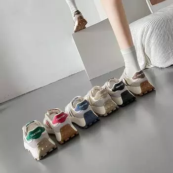 Summer New Thick-soled Forrest Gump Shoes Female Students Versatile Casual Ins Tide Running Shoes 35