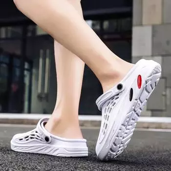 Summer Outdoor Men s Sandals Light EVA Men s Casual Shoes Hole Shoes Clog Lovers Home Garden Outdoor Men s Beach Flats 36 чёрный