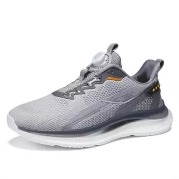 Summer Oversized Rotating Button Fish Silk Popcorn Sole Mesh Sports Men Shoes Sneakers Tenis Masculino Zapatillas Hombre D354 39 чёрный