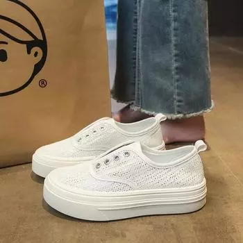 Summer personalized platform canvas shoes student versatile canvas shoes women s casual white shoes 35