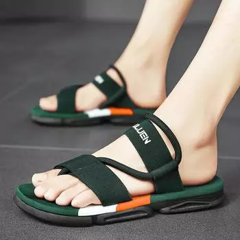 Summer Slippers for Men High Quality Beach Sandals Comfortable Lightweight Casual Men s Slippers Non-Slip Flip Flop Sandals 43 чёрный