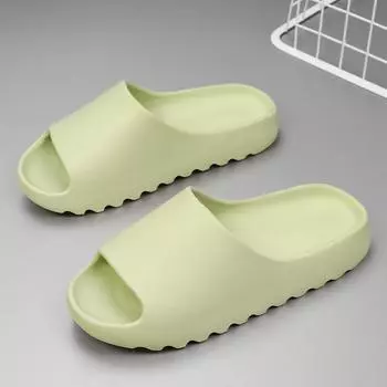 Summer soft-soled slippers Women s slippers men s flip-flops Home non-slip couple bathroom men, slippers, men s slippers 36 чёрный