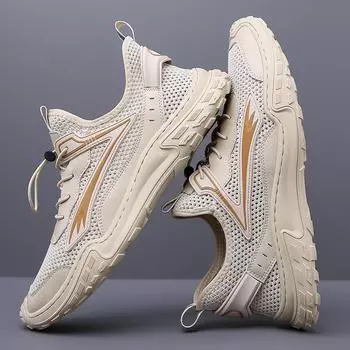 Summer sports shoes men s new breathable fly-woven mesh shoes thin hollow casual shoes lightweight mesh men s shoes 38