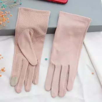Summer Sun proof Cotton Sweat absorbent Breathable Touch Screen Anti Ultraviolet Gloves Non Slip Gloves. One Size