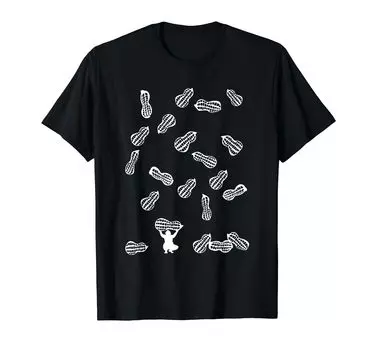 сумо японский оригинальный смешной Peanuts, арахис, орехи, сумо, борец, игра, взрослый, Япония, стильный, дизайн, иллюстрация, футболка чёрный