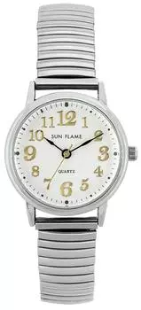 [Sun Flame Co., Ltd.] Часы Sun Flame MJL-B07 MJL-B07-W женские серебристые