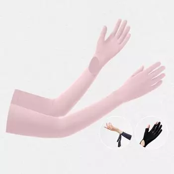 Sun Protection Long Sleeve Cycling Sleeve Sunscreen Sleeve Gloves Ice Silk Arm Sleeve Women