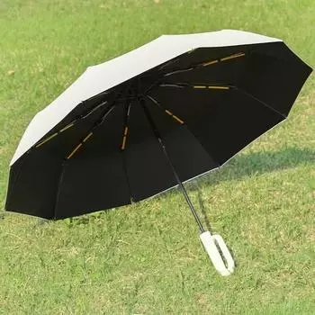 Sun Protection Umbrella Automatic Folding Windproof Strong Buckle Handle Double Rib Windproof Waterproof Sun Protection Umbrella iron&10K розовый