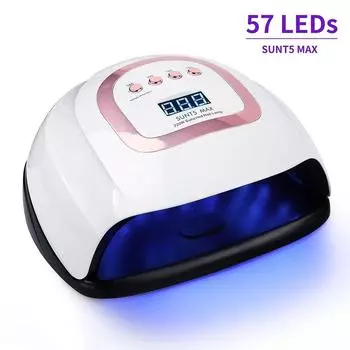 SUN T5 MAX 220 Вт машина для сушки ногтей, сушка всех гель-лаков для ногтей, УФ-светодиодная лампа для ногтей, сушилка с сенсорным ЖК-дисплеем US белый