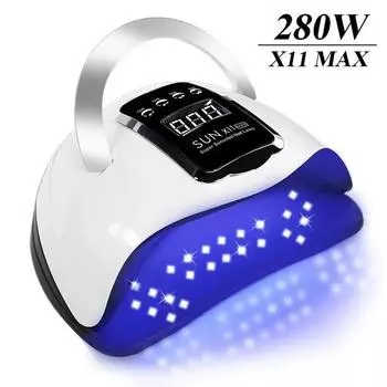 SUN X11 MAX Профессиональная лампа для сушки ногтей для маникюра 280 Вт Машинка для сушки гель-лака с автоматическим датчиком УФ-светодиодная лампа для ногтей US белый