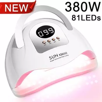 Sun X26 MAX UV LED Lamp For Nail Manicure 81LEDS Professional Gel Polish Drying Lamps With Timer Auto Sensor Manicure Salon Tool US plug