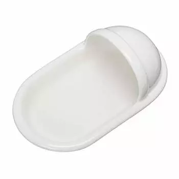 Sunart SAN1972 Porcelain Funny Dinnerware Shape of the Toilet Bowl Japanese Style Curry Plate, White