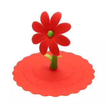 Sunflower Dustproof Reusable Silicone Cup Lid DIY Insulation Cup Cover UK синий