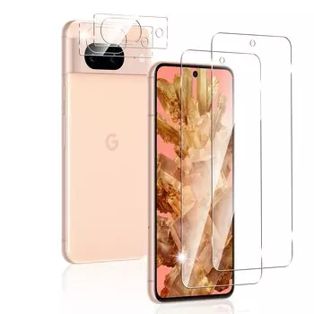 Sungale Google Pixel 8 Glass Film of Pixel8 Film 2 Pieces Pixel 8 Camera Film 2 Pieces Google Pixel8 Glass Film Fingerprint Authentication Compatible