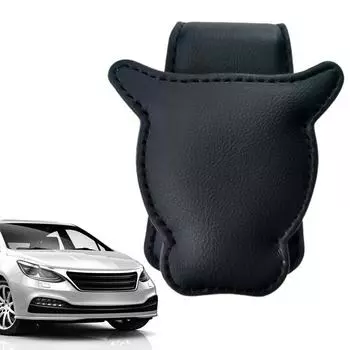 Sunglasses Holder For Car Exquisite Sunglass Clip For Car Visor Leather Car Glasses Holder Multifunctional Leather Car Glasses красный