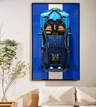 Sungvool Technic LEGO 42083 Стена для демонстрации Bugatti Chiron, настенное основание для демонстрации — вертикальный дисплей, экономящий место, высокопрочный алюминиевый сплав