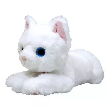 Sunlemon Knee Cat Odd Eye White S 13 x 15 x 36 cm Stuffed Animal P-1982