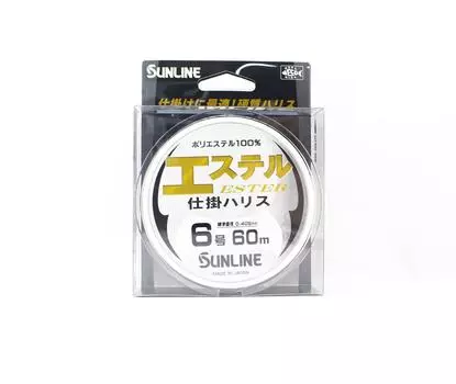 Sunline Ester Leader HG Clear 60 м # 6 22 фунта 0,405 мм (6924) чистый