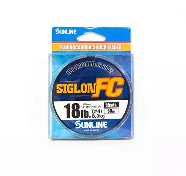 Sunline Fluorocarbon Leader Siglon FC 100% 50 м 18 фунтов Диаметр 0,35 мм (8333) чистый