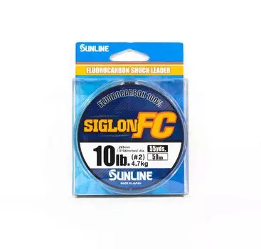 Sunline Fluorocarbon Leader Siglon FC 100% 50 м 10 фунтов Диаметр 0,265 мм (8296) чистый