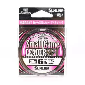 Sunline Fluorocarbon Leader Small Game SV-1 30 м 6 фунтов (8089) розовый