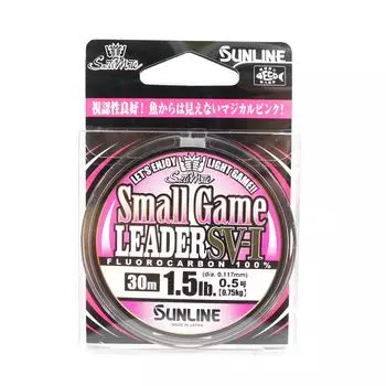 Sunline Fluorocarbon Leader Small Game SV-1 30 м 1,5 фунта (8034) розовый