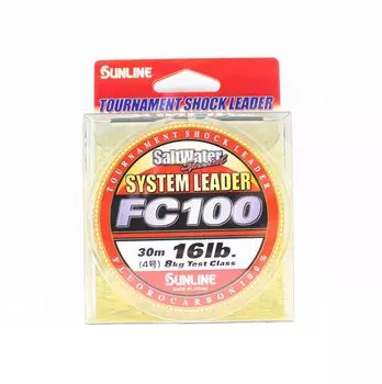 Sunline Fluorocarbon Leader System 100 Shock Leader 30 м 16 фунтов (0825) чистый