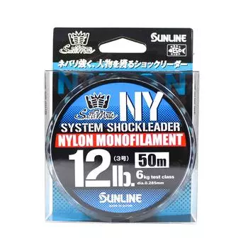 Sunline Nylon Leader NY System Shock Leader 50 м 12 фунтов (9260) чистый