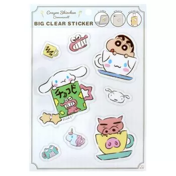 Sunstar Stationery Crayon x Cinnamoroll Sticker Big Size Clear Cup S8584036 Shin-chan