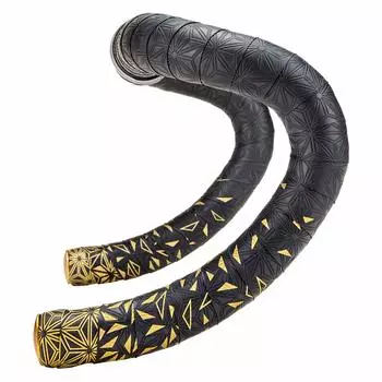 Supacaz Super Sticky Kush Bar Tape Star Fade Gold with Gold Star Plugs - - золотой