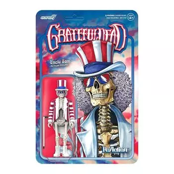 Super7 Grateful Dead дядя Сэм скелет - фигурка высотой 3,75 дюйма с аксессуарами Включает классическую музыкальную коллекцию и игрушки