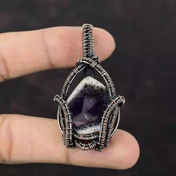 Super 23 Amethyst Pendant Copper Wire Wrapped Gemstone Pendant Decent Pendant Copper Wire Jewelry Handmade Pendant For Gift Designer Jewelry