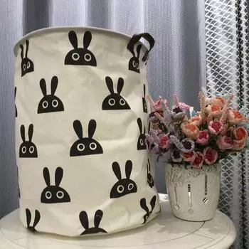 Супер большая корзина для белья с завязками на шнурке, круглая, складная корзина для грязной одежды, игрушки, противопыльная, большая бочка для хранения L