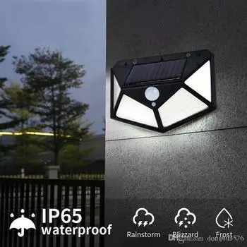 Super Bright 100 LED Solar Powered Wall Light Outdoor Waterproof Security Light 3 Modes Night Lamp With Motion Sensor For Garden