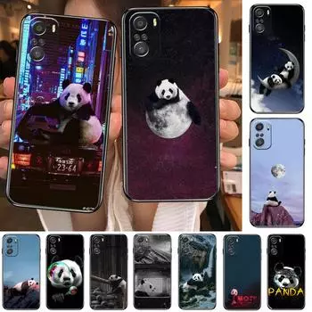 Супер милый чехол для телефона с пандой для xiaomi mi 11 Lite pro Ultra 10s 9 8 MIX 4 FOLD 10T 5g, черный силиконовый чехол на заднюю панель Prett xiaomi MIX 4