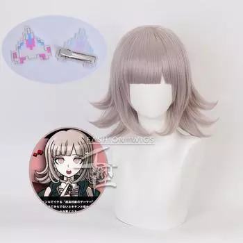 Супер DanganRonpa Nanami ChiaKi парик + головной убор Косплей Костюм Dangan Ronpa термостойкие синтетические волосы женские парики